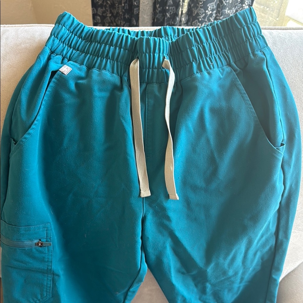 Bright Blue figs jogger scrubs